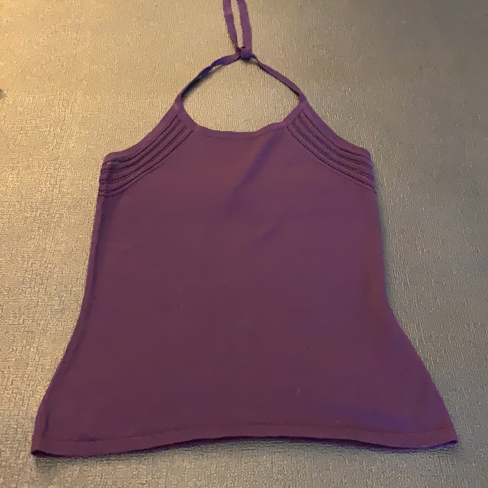 Talbots Plum Halter Tank Top-S - Picture 2 of 7